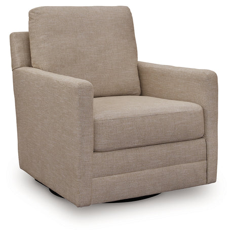 Freybourne Twill Swivel Accent Chair from Ashley - Luna Furniture