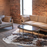 Reno 43" Coffee Table with Black Marble and Antique Brass Base from Home Trends & Design - Luna Furniture