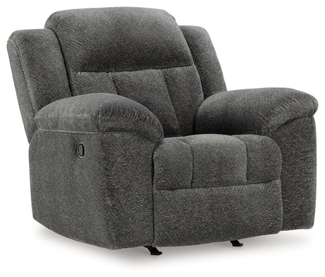 Frohn Graphite Reclining LoveSeat and 2 Recliners from Ashley Furniture - Luna Furniture