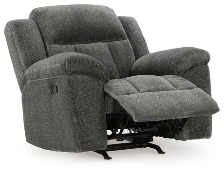 Frohn Graphite Reclining LoveSeat and 2 Recliners from Ashley Furniture - Luna Furniture