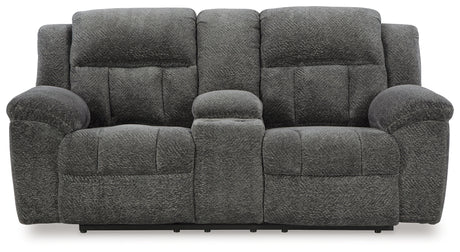 Frohn Graphite Reclining LoveSeat and 2 Recliners from Ashley Furniture - Luna Furniture