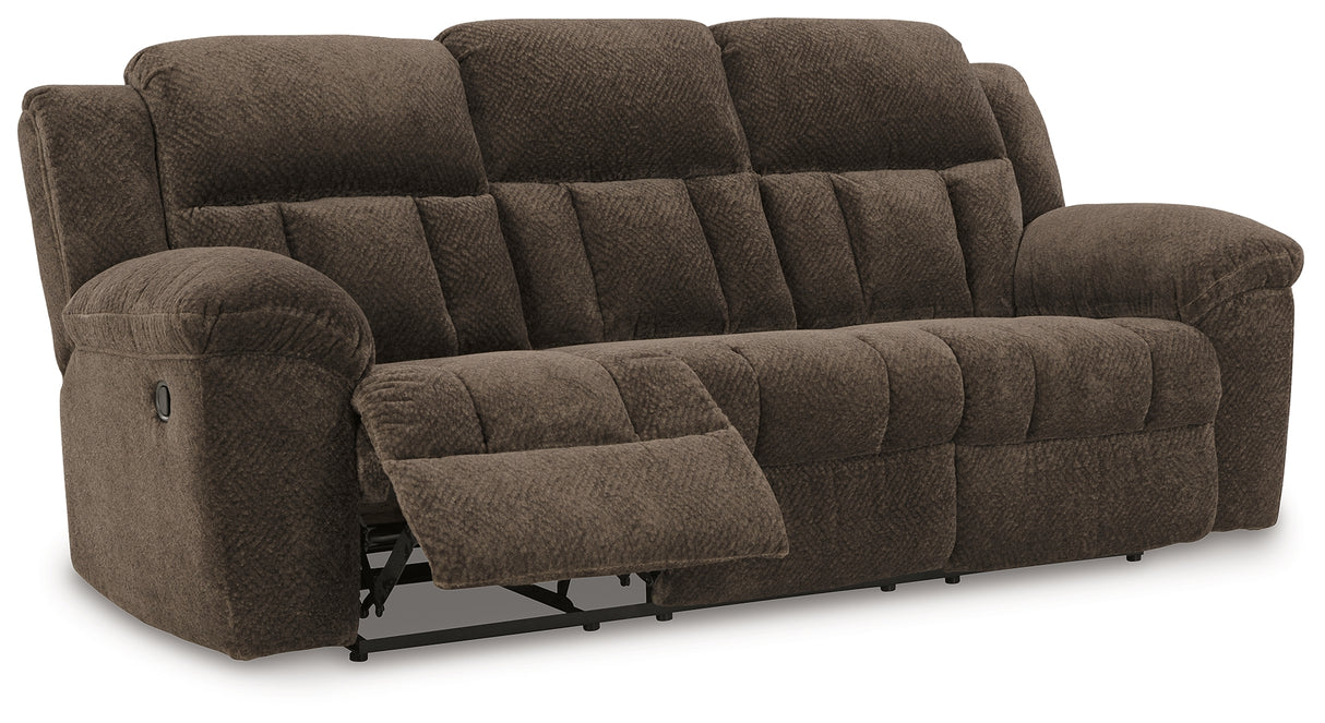 Frohn Chocolate Reclining Sofa from Ashley - Luna Furniture