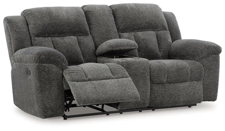 Frohn Graphite Reclining Loveseat and Recliner from Ashley - Luna Furniture