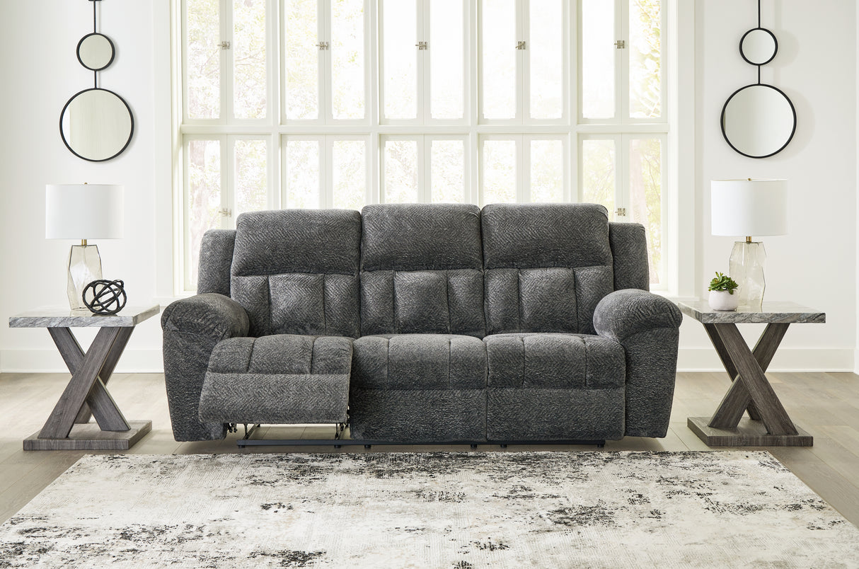 Frohn Graphite Reclining Sofa from Ashley - Luna Furniture