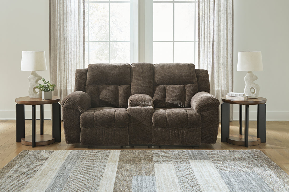 Frohn in Chocolate Reclining Sofa and Loveseat from Ashley Furniture - Luna Furniture