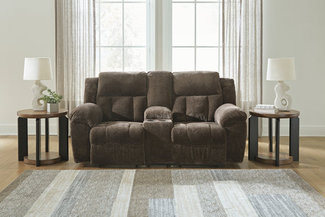 Frohn in Chocolate Reclining Sofa and Loveseat from Ashley Furniture - Luna Furniture