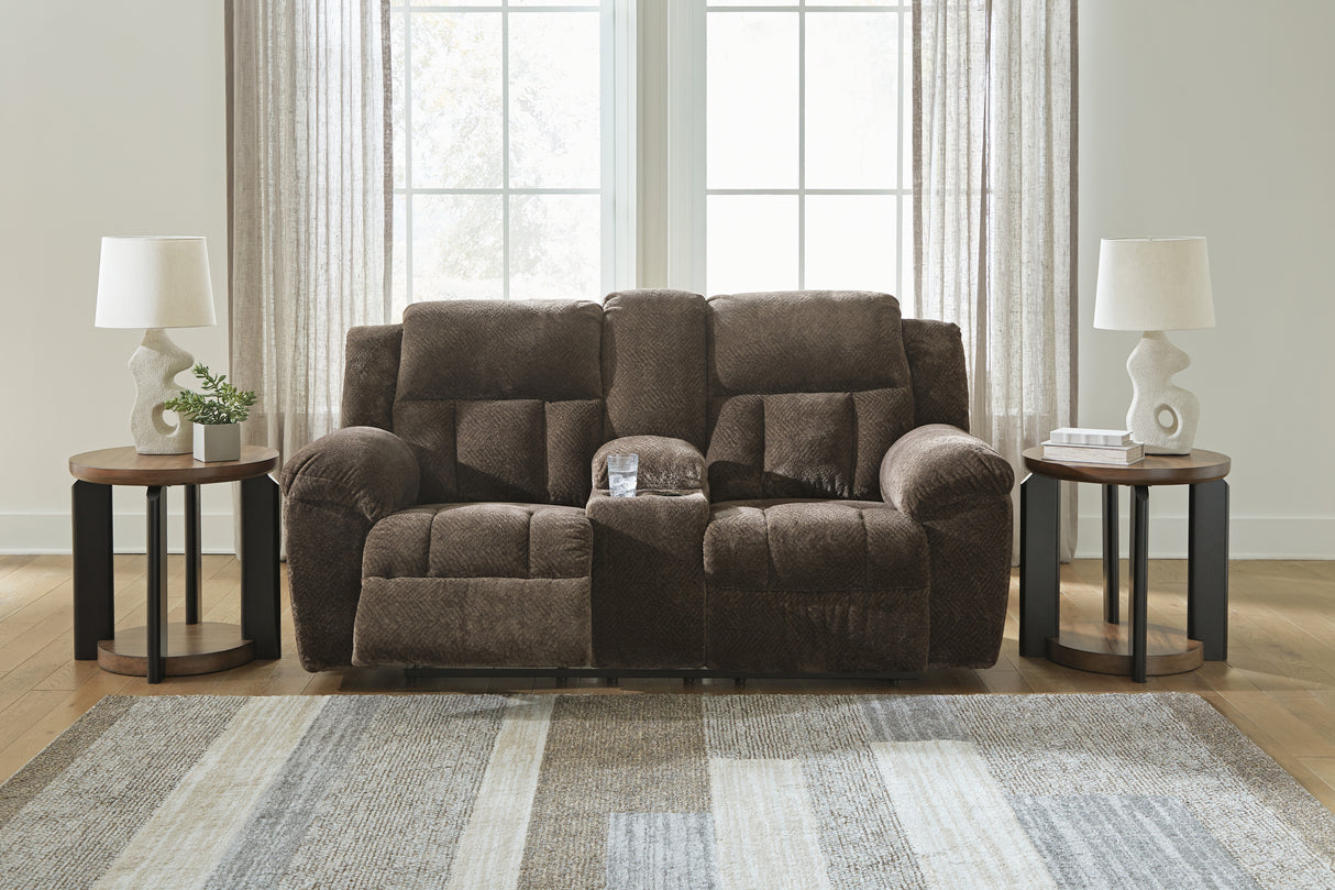 Frohn in Chocolate Reclining Sofa and Loveseat from Ashley Furniture - Luna Furniture