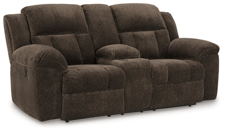Frohn in Chocolate Reclining Sofa and Loveseat from Ashley Furniture - Luna Furniture
