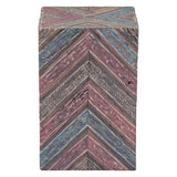 Rustic Roots 12" Hand Painted Drum Side Table from Home Trends & Design - Luna Furniture