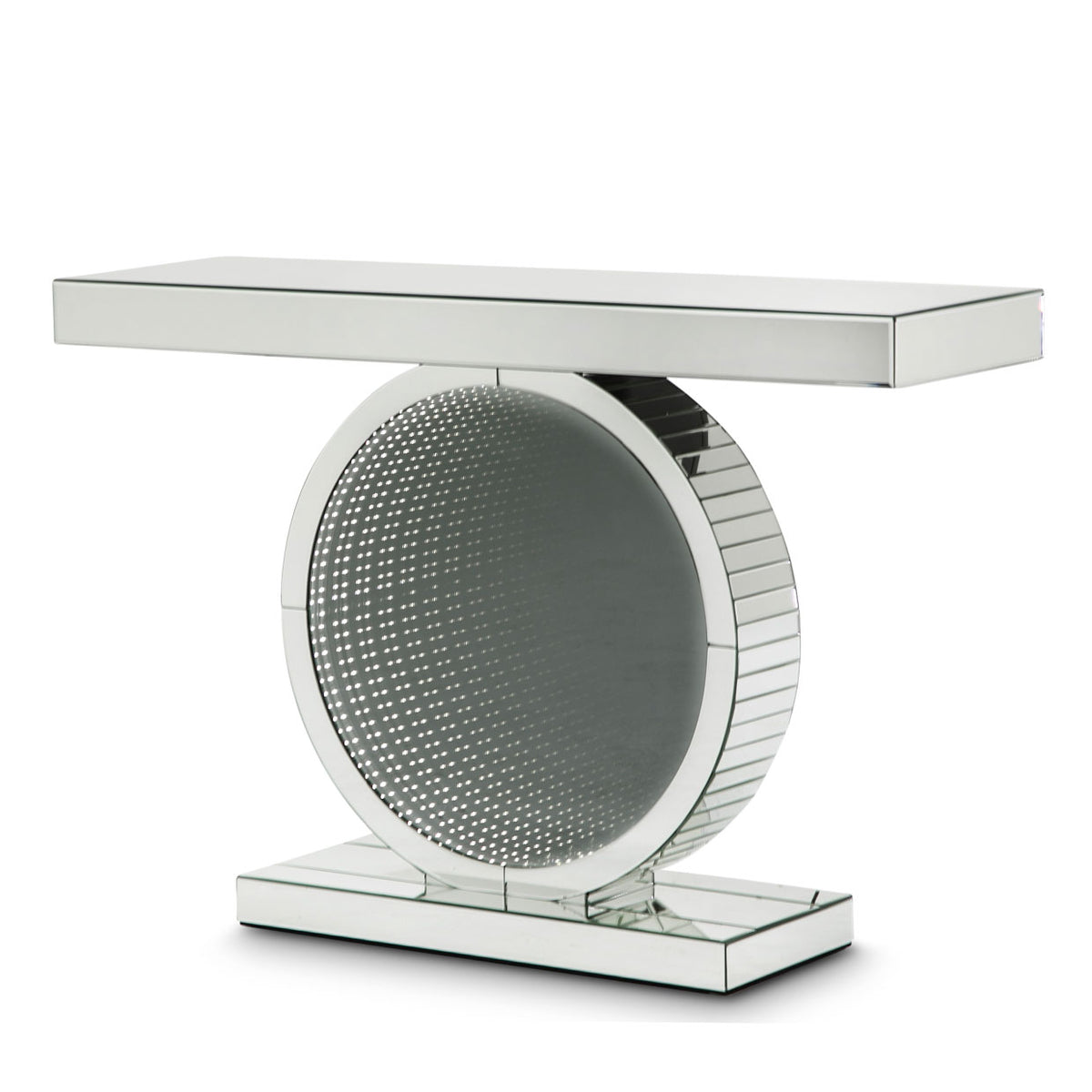 Montreal Infinity Glow Console Table With Led Lights from Michael Amini - Luna Furniture