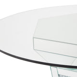 Montreal Round Mirrored Dining Table from Michael Amini - Luna Furniture