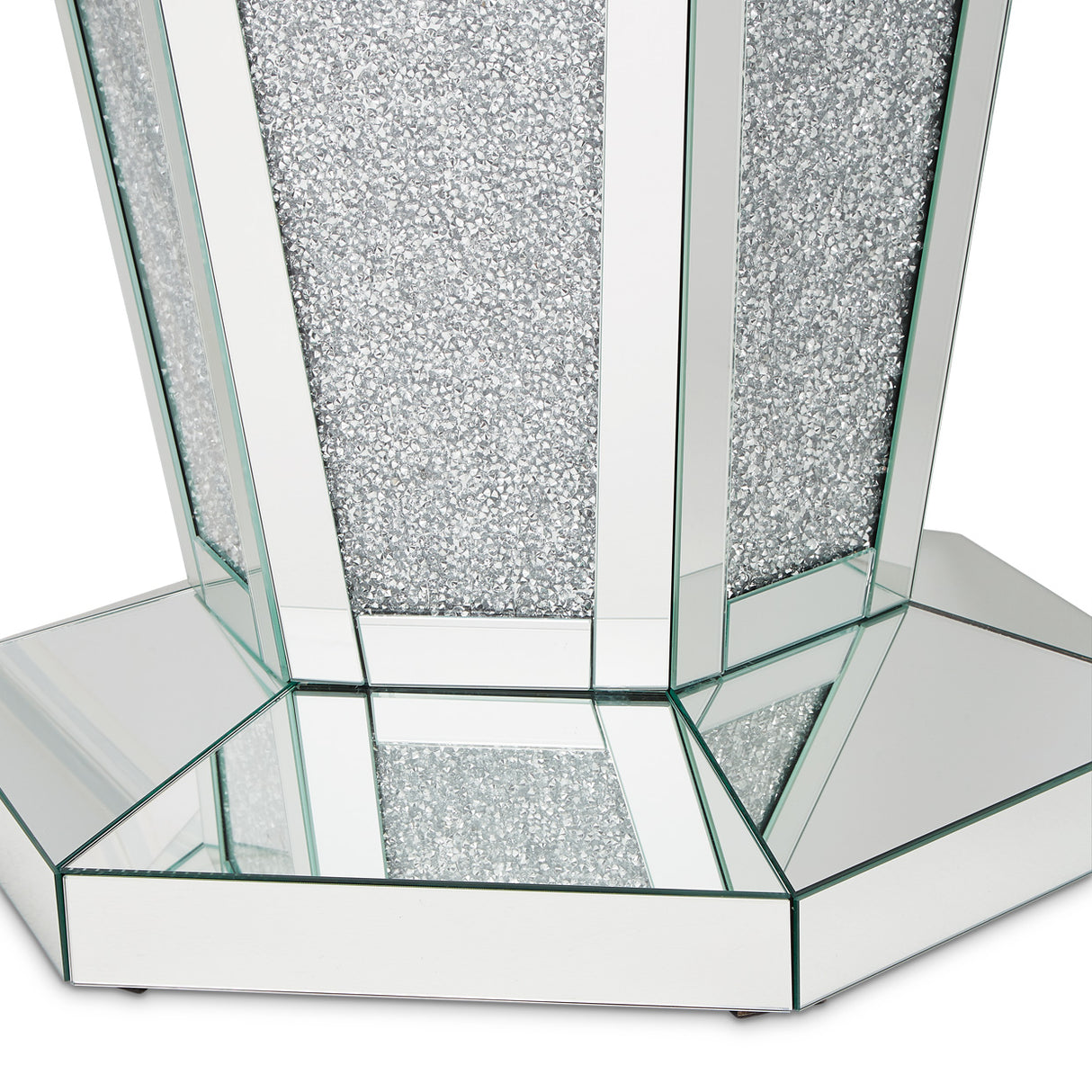Montreal Round Mirrored Dining Table from Michael Amini - Luna Furniture