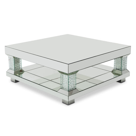 Montreal Regalia Crystal Pedestal Cocktail Table from Michael Amini - Luna Furniture