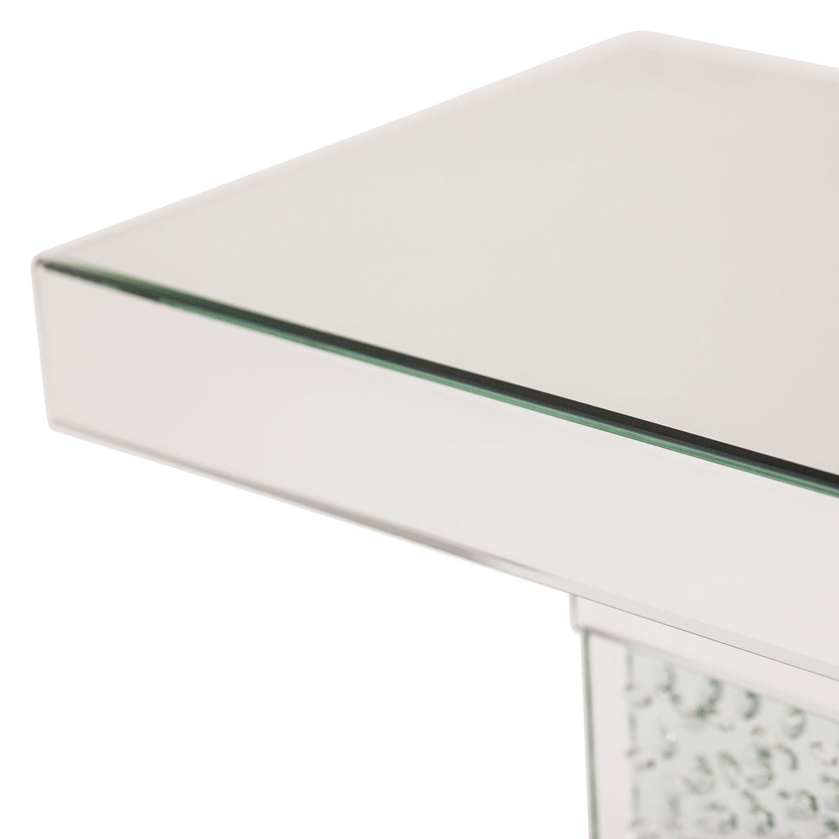 Montreal Regalia Crystal Pedestal Console Table from Michael Amini - Luna Furniture