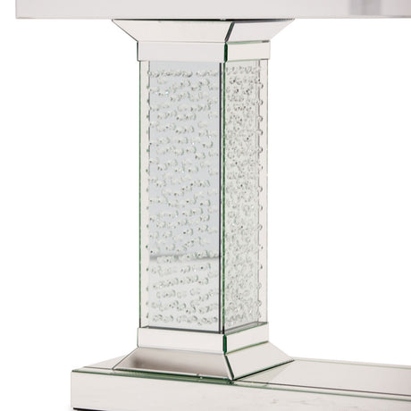 Montreal Regalia Crystal Pedestal Console Table from Michael Amini - Luna Furniture