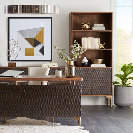 Santa Cruz 34" Bookshelf in Two Tone from Home Trends & Design - Luna Furniture
