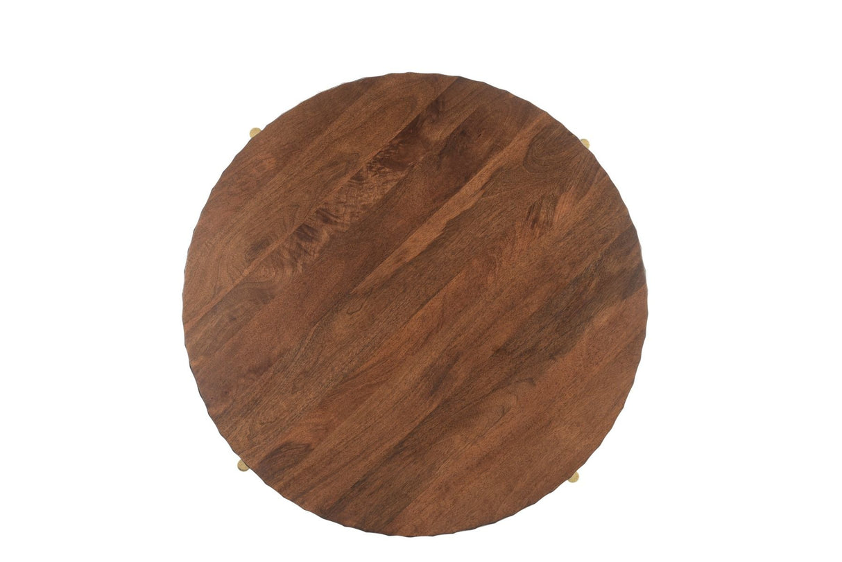 Santa Cruz 34" Round Coffee Table in Two Tone from Home Trends & Design - Luna Furniture