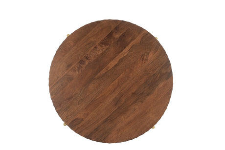Santa Cruz 34" Round Coffee Table in Two Tone from Home Trends & Design - Luna Furniture