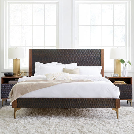 Santa Cruz King Bed in Two Tone from Home Trends & Design - Luna Furniture
