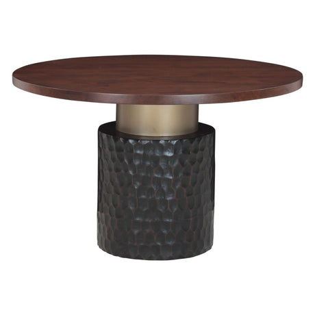 Santa Cruz 48" Round Dining Table in Two Tone from Home Trends & Design - Luna Furniture