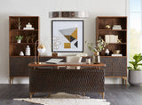 Santa Cruz 66" Office Desk in Two Tone from Home Trends & Design - Luna Furniture