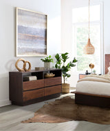 San Marino 64" Dresser in Raw Walnut and Ebony from Home Trends & Design - Luna Furniture
