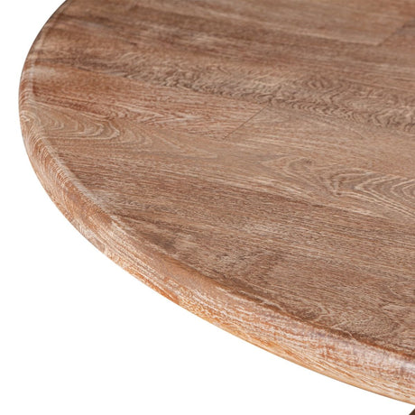 San Rafael 72" Round Dining Table in Antique Oak from Home Trends & Design - Luna Furniture