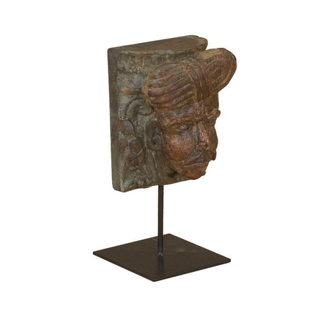 Tribesman Head on Iron Stand from Home Trends & Design - Luna Furniture