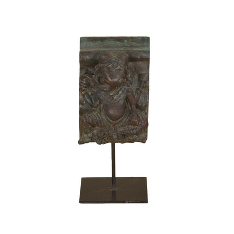 Carved Wooden Ganesha on Iron Stand from Home Trends & Design - Luna Furniture
