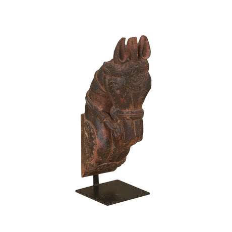 Wooden Horse Head on Iron Stand from Home Trends & Design - Luna Furniture