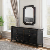 Turin 70" Dresser in Distressed Black from Home Trends & Design - Luna Furniture