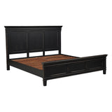 Turin King Bed in Distressed Black from Home Trends & Design - Luna Furniture