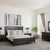 Turin Queen Bed in Distressed Black from Home Trends & Design - Luna Furniture