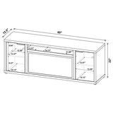 Fuller Mango 60-inch 2-Door TV Stand Fireplace Media Console from Coaster - Luna Furniture