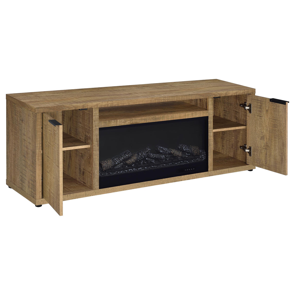Fuller Mango 60-inch 2-Door TV Stand Fireplace Media Console from Coaster - Luna Furniture