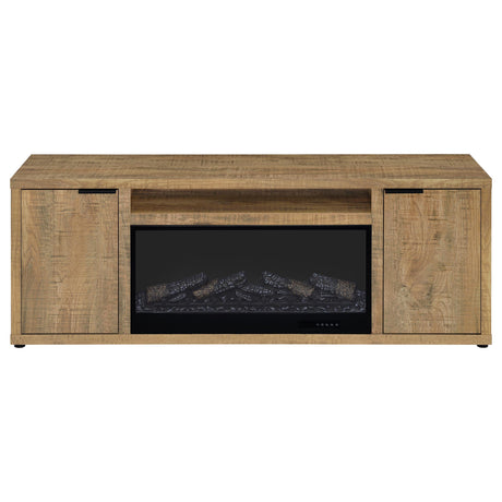 Fuller Mango 60-inch 2-Door TV Stand Fireplace Media Console from Coaster - Luna Furniture