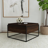 Fulton Dark Brown Square Mango Wood Coffee Table from Coaster - Luna Furniture