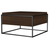 Fulton Dark Brown Square Mango Wood Coffee Table from Coaster - Luna Furniture