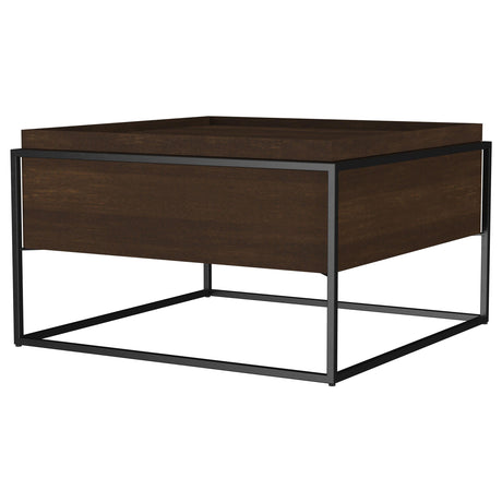 Fulton Dark Brown Square Mango Wood Coffee Table from Coaster - Luna Furniture