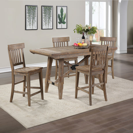 Riverdale Driftwood 5-Piece Counter Height Set from Steve Silver - Luna Furniture
