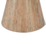 Vista 48" Round Dining Table with White Travertine and Light Base from Home Trends & Design - Luna Furniture