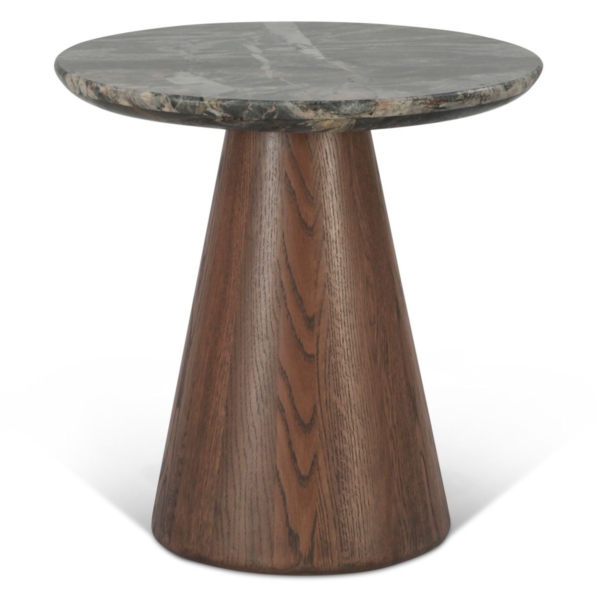 Vista 22" Side Table with Lava Marble and Dark Mango Base from Home Trends & Design - Luna Furniture