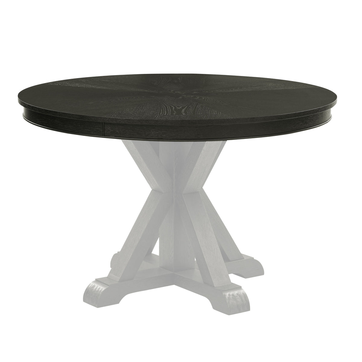 Rylie Black 48" Round Counter Dining Table with 4 Drawers and Game Top from Steve Silver - Luna Furniture