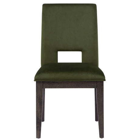 Evan Green Velvet Side Chair, Set of 2 from Steve Silver - Luna Furniture