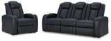 Fyne-Dyme Power Reclining Sofa and Power Recliner from Ashley - Luna Furniture