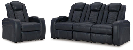 Fyne-Dyme Power Reclining Sofa and Power Recliner from Ashley - Luna Furniture
