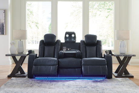 Fyne-Dyme Sofa, Loveseat and Recliner in Sapphire from Ashley Furniture - Luna Furniture