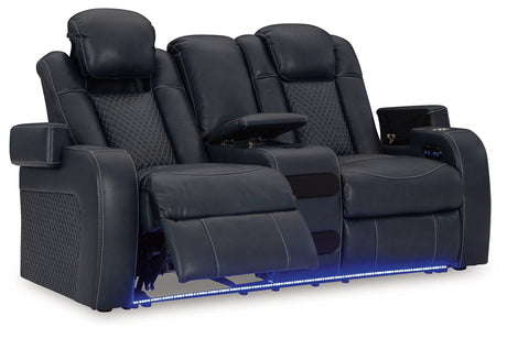 Fyne-Dyme Sofa, Loveseat and Recliner in Sapphire from Ashley Furniture - Luna Furniture