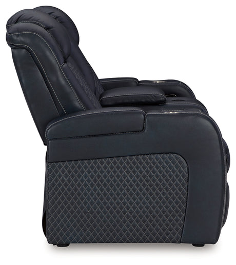 Fyne-Dyme Sofa, Loveseat and Recliner in Sapphire from Ashley Furniture - Luna Furniture