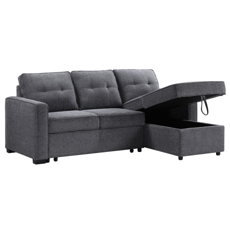 Noah Gray Flippable Convertible Storage Sleeper Chofa from Steve Silver - Luna Furniture